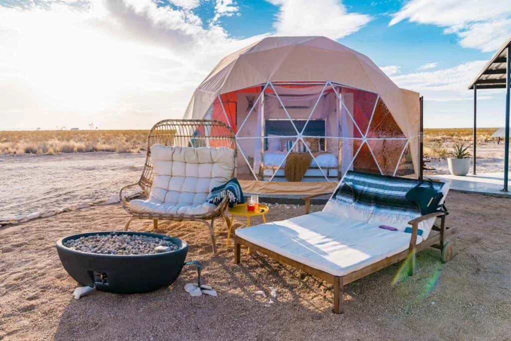 Unique glamping accommodations Big Bend
